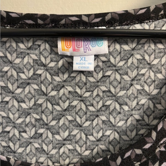 📦Bundle for $5! Lularoe XL midi jersey dress 3/4 sleeve black gray print - Picture 3 of 3